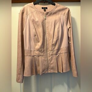 Thalia Sodi Dusty Pink Blazer Classic Tailored Suit Jacket Large